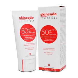 لوسیون ضد آفتاب SPF +50 فاقد چربی اسکین کد