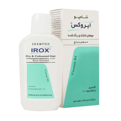 ایروکس شامپو موهای خشک و رنگ شده سبوس برنج Dry And Coloured Hair Rice Extract Shampoo Irox
